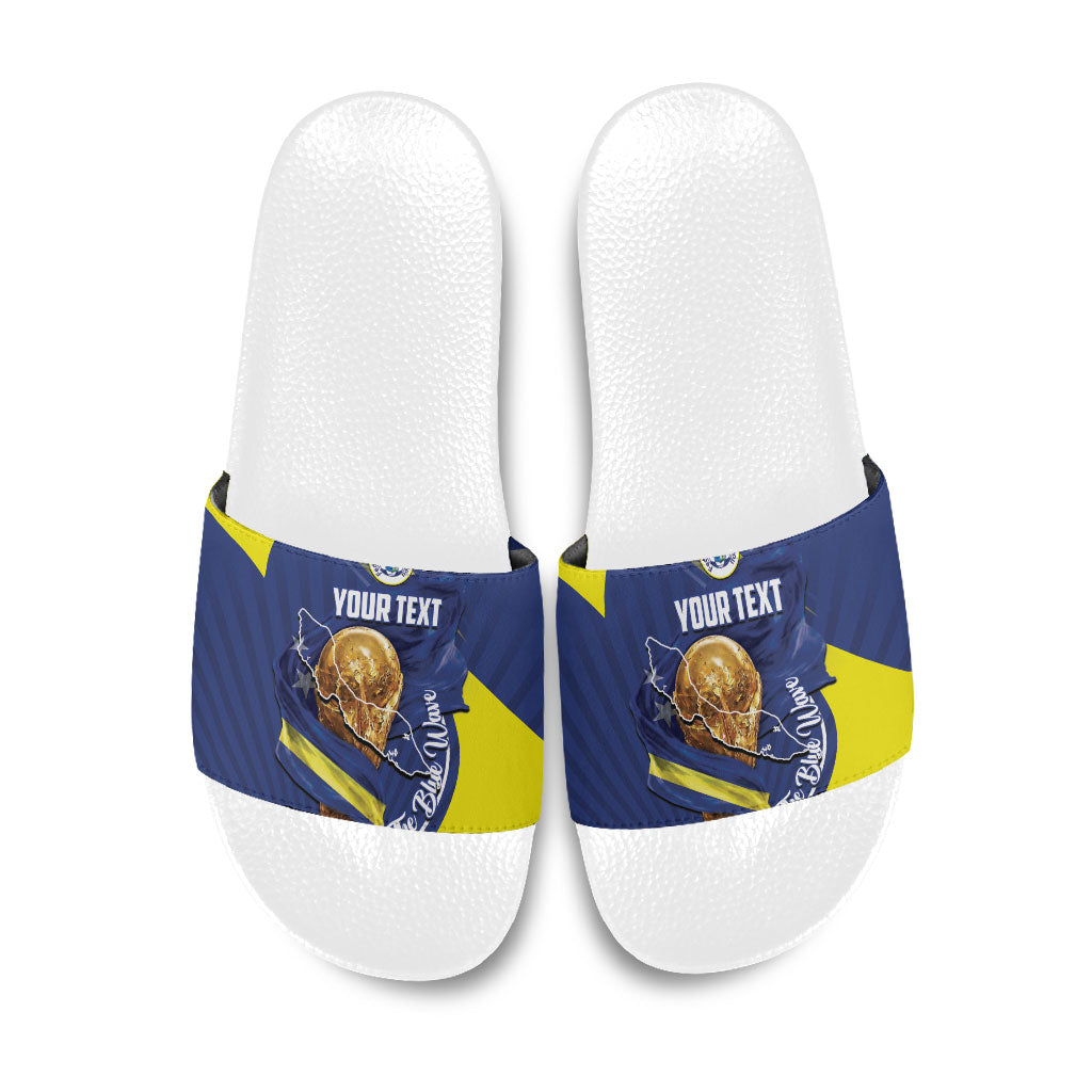 Personalized Curacao Football 2026 Slide Sandals Rise of Caribbean Pride