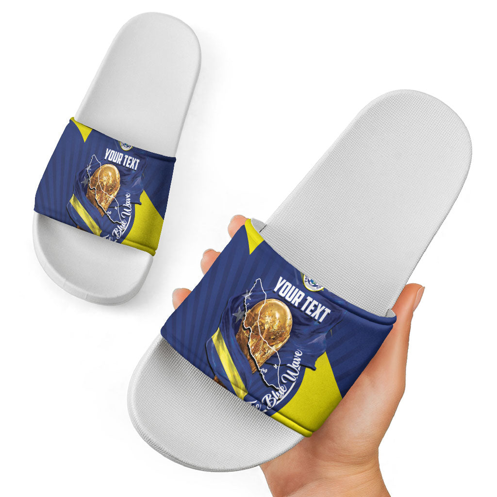 Personalized Curacao Football 2026 Slide Sandals Rise of Caribbean Pride