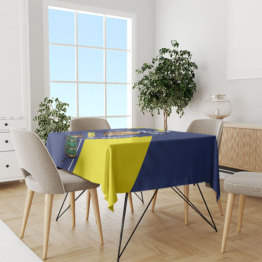 Personalized Curacao Football 2026 Tablecloth Rise of Caribbean Pride