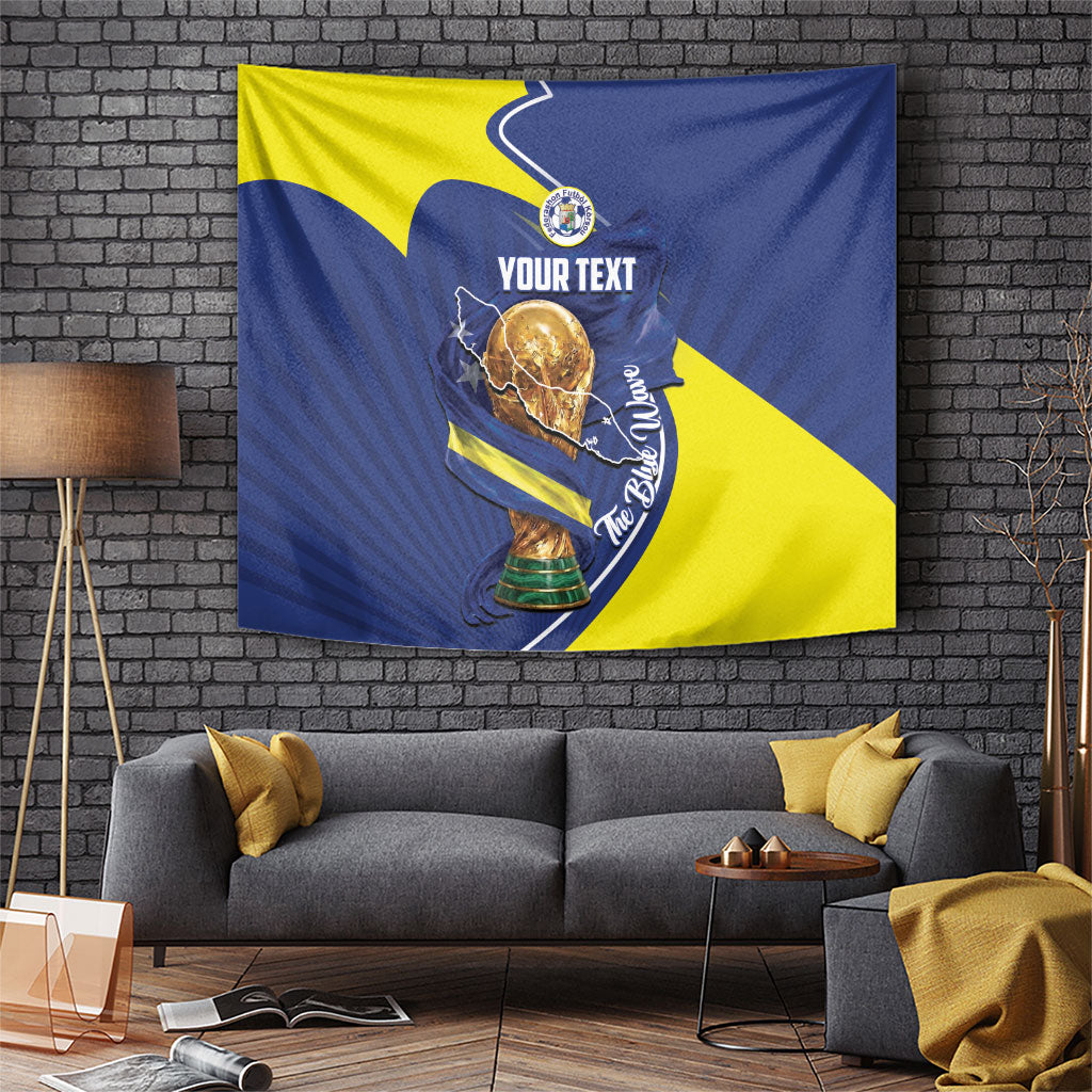 Personalized Curacao Football 2026 Tapestry Rise of Caribbean Pride