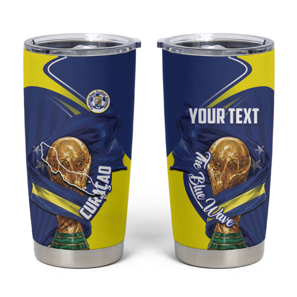 Personalized Curacao Football 2026 Tumbler Cup Rise of Caribbean Pride
