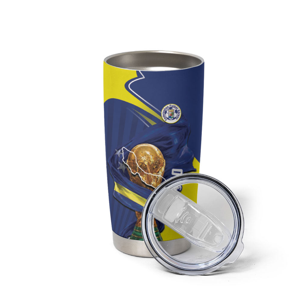 Personalized Curacao Football 2026 Tumbler Cup Rise of Caribbean Pride