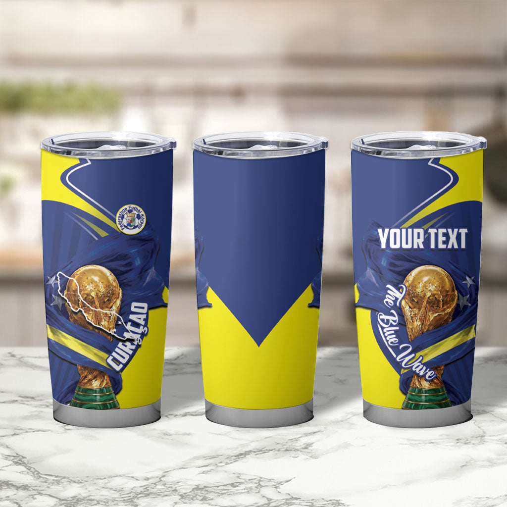 Personalized Curacao Football 2026 Tumbler Cup Rise of Caribbean Pride