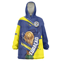 Personalized Curacao Football 2026 Wearable Blanket Hoodie Rise of Caribbean Pride