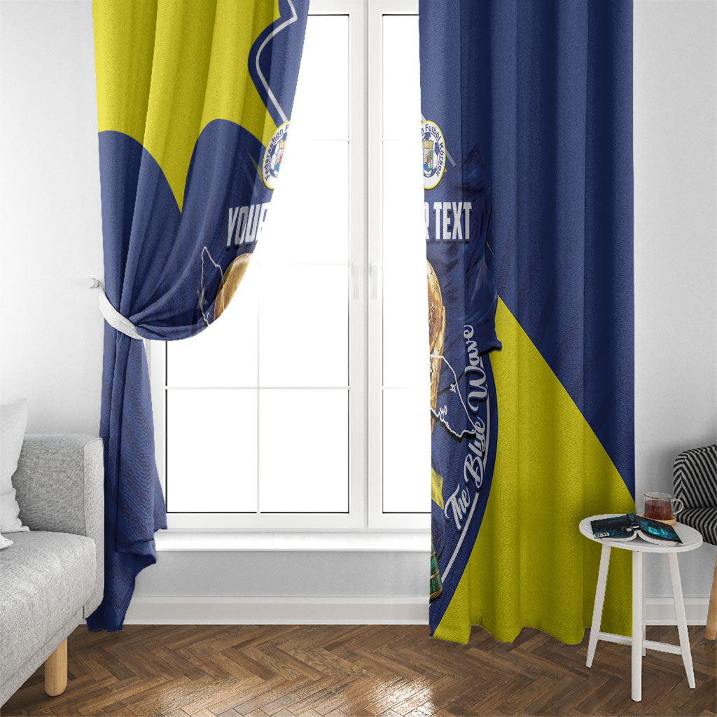 Personalized Curacao Football 2026 Window Curtain Rise of Caribbean Pride