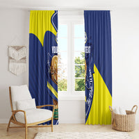 Personalized Curacao Football 2026 Window Curtain Rise of Caribbean Pride