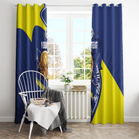 Personalized Curacao Football 2026 Window Curtain Rise of Caribbean Pride