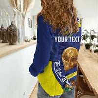 Personalized Curacao Football 2026 Women Casual Shirt Rise of Caribbean Pride
