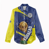 Personalized Curacao Football 2026 Women Casual Shirt Rise of Caribbean Pride