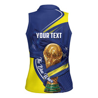 Personalized Curacao Football 2026 Women Sleeveless Polo Shirt Rise of Caribbean Pride