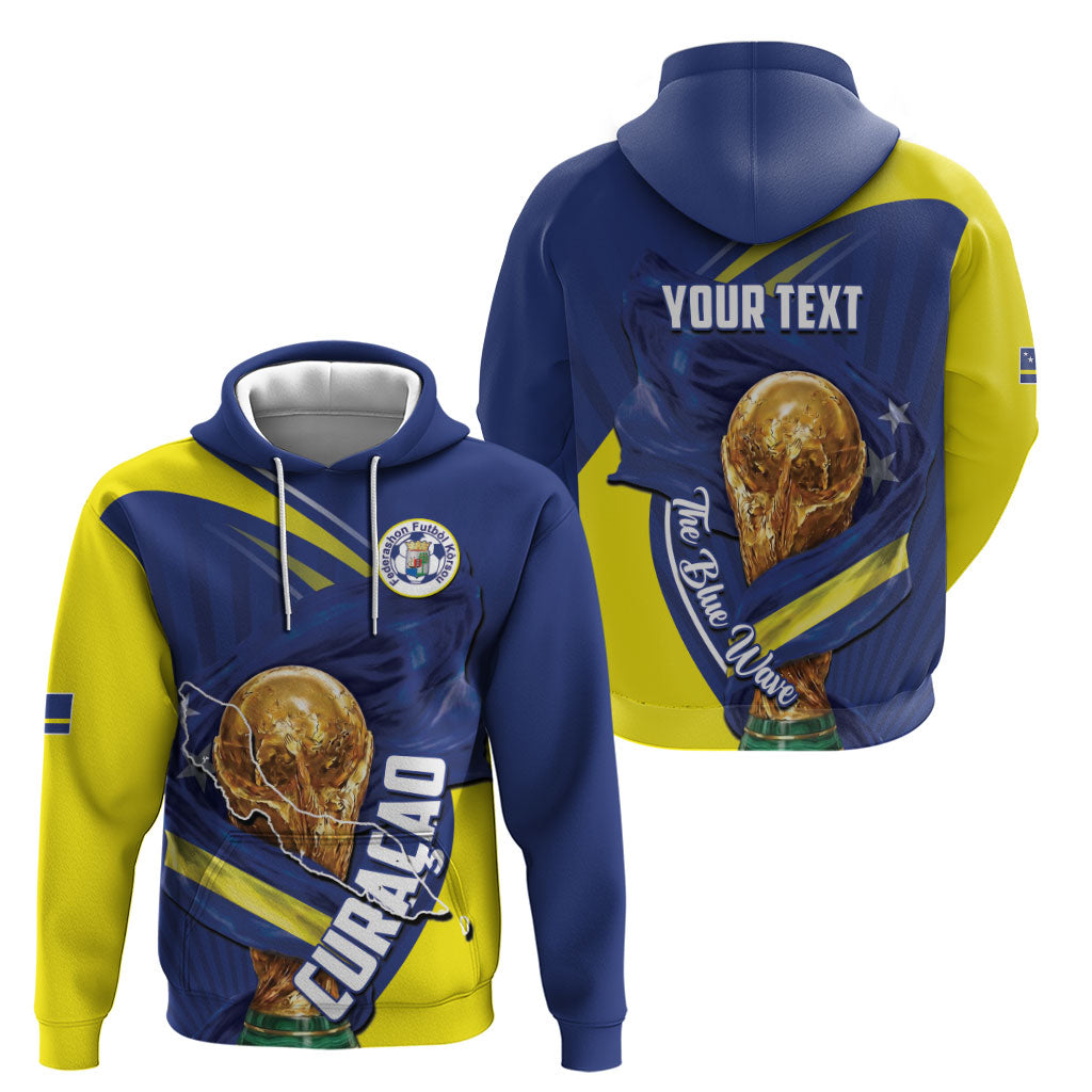Personalized Curacao Football 2026 Zip Hoodie Rise of Caribbean Pride