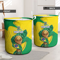 Personalized Brazil Football 2026 Laundry Basket Born for Glory Let Champions Rise