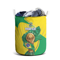 Personalized Brazil Football 2026 Laundry Basket Born for Glory Let Champions Rise