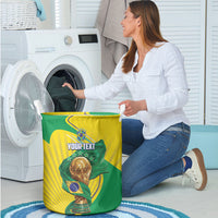 Personalized Brazil Football 2026 Laundry Basket Born for Glory Let Champions Rise