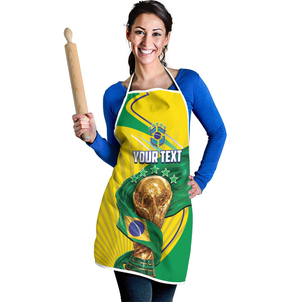 Personalized Brazil Football 2026 Apron Born for Glory Let Champions Rise