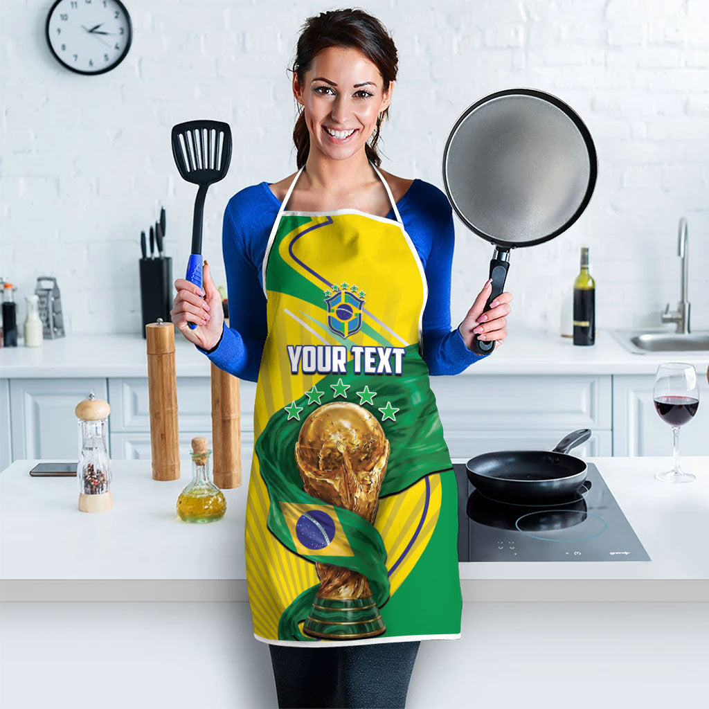 Personalized Brazil Football 2026 Apron Born for Glory Let Champions Rise