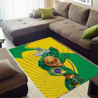 Personalized Brazil Football 2026 Area Rug Born for Glory Let Champions Rise