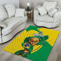 Personalized Brazil Football 2026 Area Rug Born for Glory Let Champions Rise