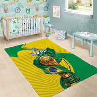 Personalized Brazil Football 2026 Area Rug Born for Glory Let Champions Rise