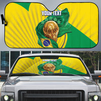 Personalized Brazil Football 2026 Auto Sun Shade Born for Glory Let Champions Rise
