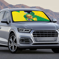 Personalized Brazil Football 2026 Auto Sun Shade Born for Glory Let Champions Rise