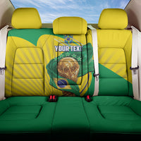 Personalized Brazil Football 2026 Back Car Seat Cover Born for Glory Let Champions Rise