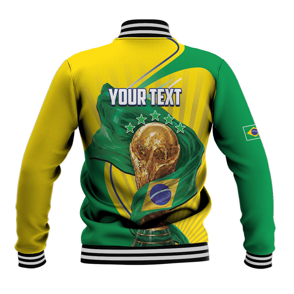 Personalized Brazil Football 2026 Baseball Jacket Born for Glory Let Champions Rise
