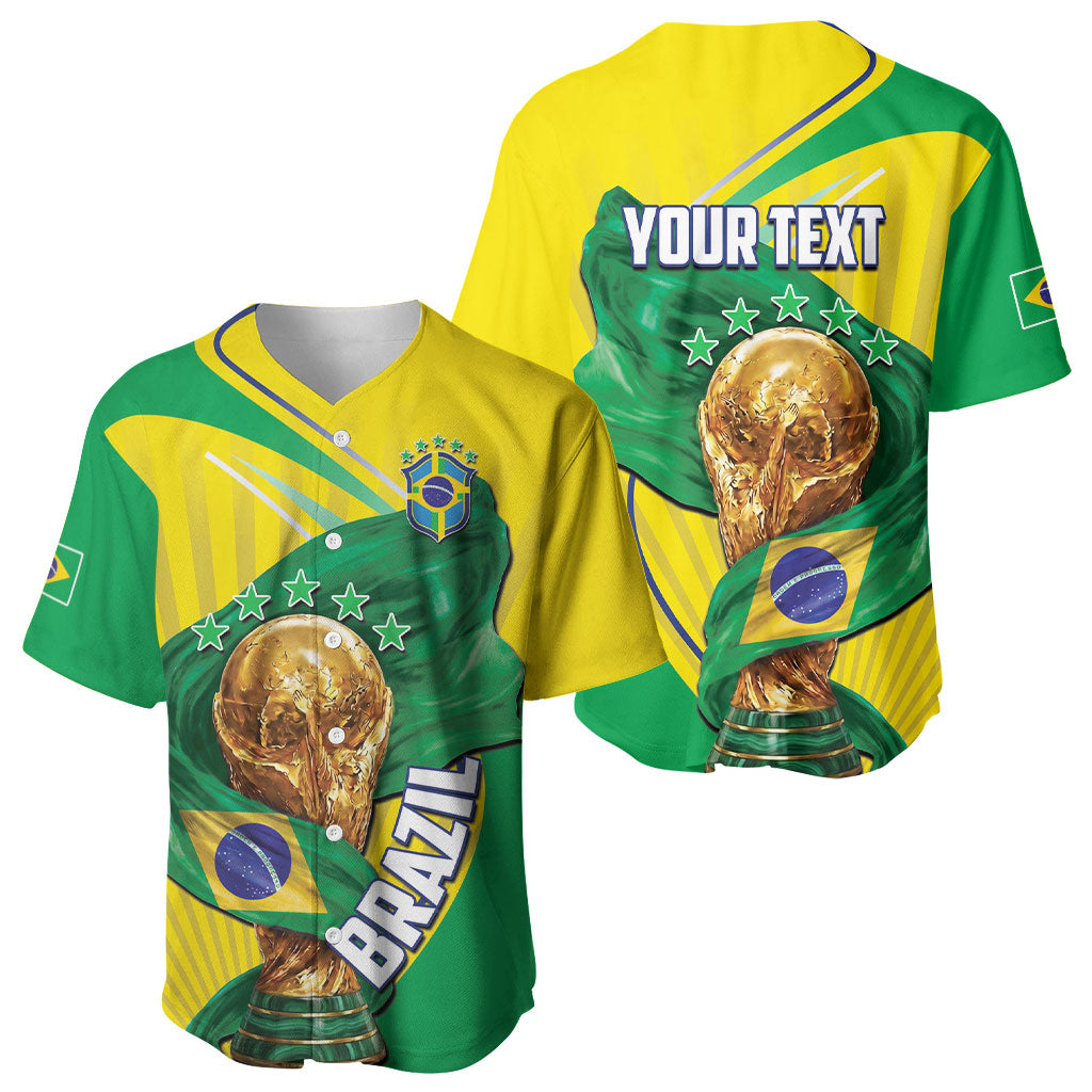 Personalized Brazil Football 2026 Baseball Jersey Born for Glory Let Champions Rise