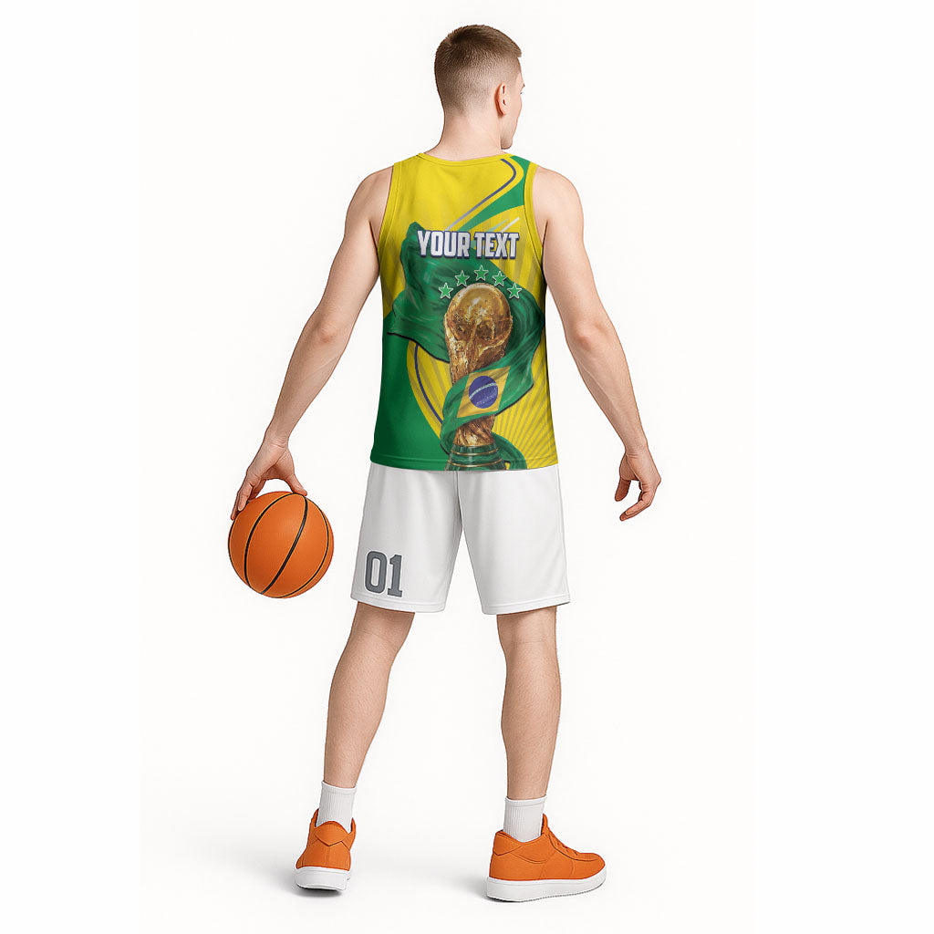 Personalized Brazil Football 2026 Basketball Jersey Born for Glory Let Champions Rise
