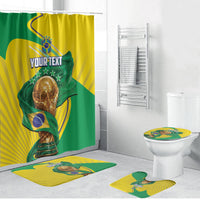 Personalized Brazil Football 2026 Bathroom Set Born for Glory Let Champions Rise