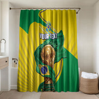 Personalized Brazil Football 2026 Bathroom Set Born for Glory Let Champions Rise