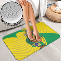Personalized Brazil Football 2026 Bathroom Set Born for Glory Let Champions Rise