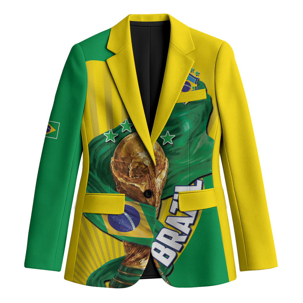 Personalized Brazil Football 2026 Blazer Born for Glory Let Champions Rise