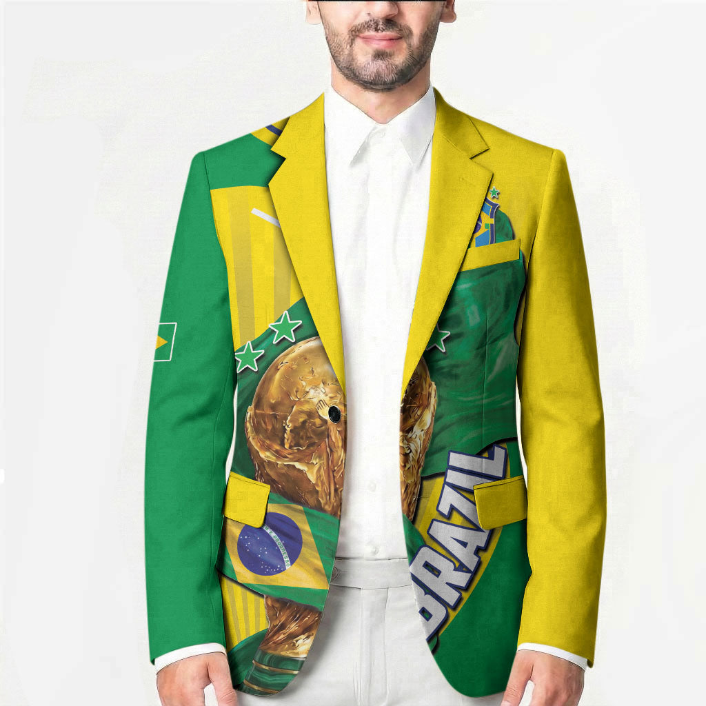 Personalized Brazil Football 2026 Blazer Born for Glory Let Champions Rise