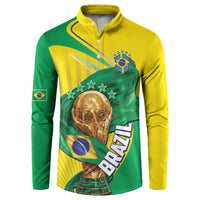 Personalized Brazil Football 2026 Button Sweatshirt Born for Glory Let Champions Rise