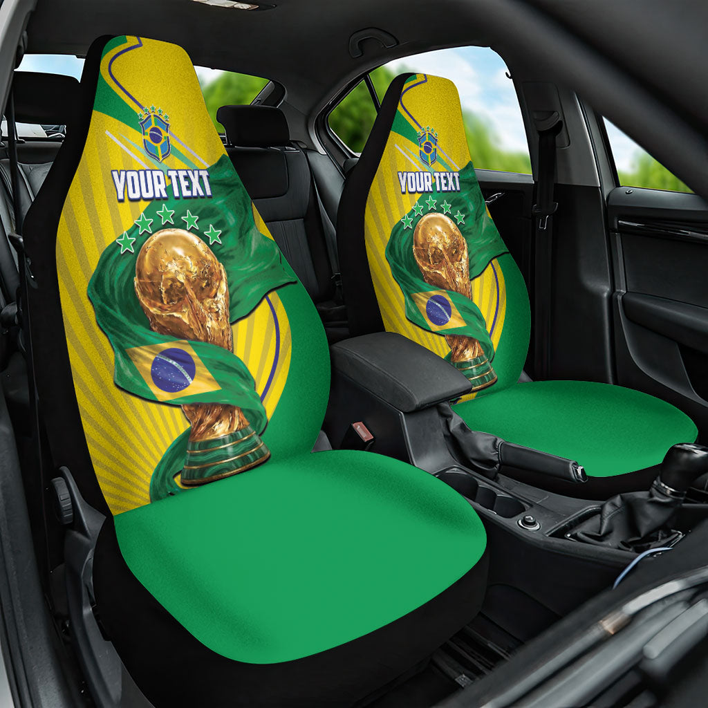 Personalized Brazil Football 2026 Car Seat Cover Born for Glory Let Champions Rise