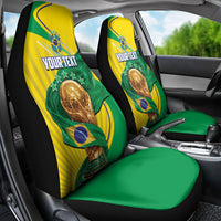 Personalized Brazil Football 2026 Car Seat Cover Born for Glory Let Champions Rise