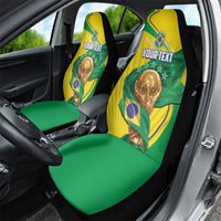 Personalized Brazil Football 2026 Car Seat Cover Born for Glory Let Champions Rise