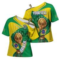 Personalized Brazil Football 2026 Cross Shoulder Shirt Born for Glory Let Champions Rise