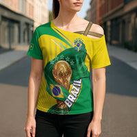 Personalized Brazil Football 2026 Cross Shoulder Shirt Born for Glory Let Champions Rise