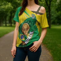 Personalized Brazil Football 2026 Cross Shoulder Shirt Born for Glory Let Champions Rise