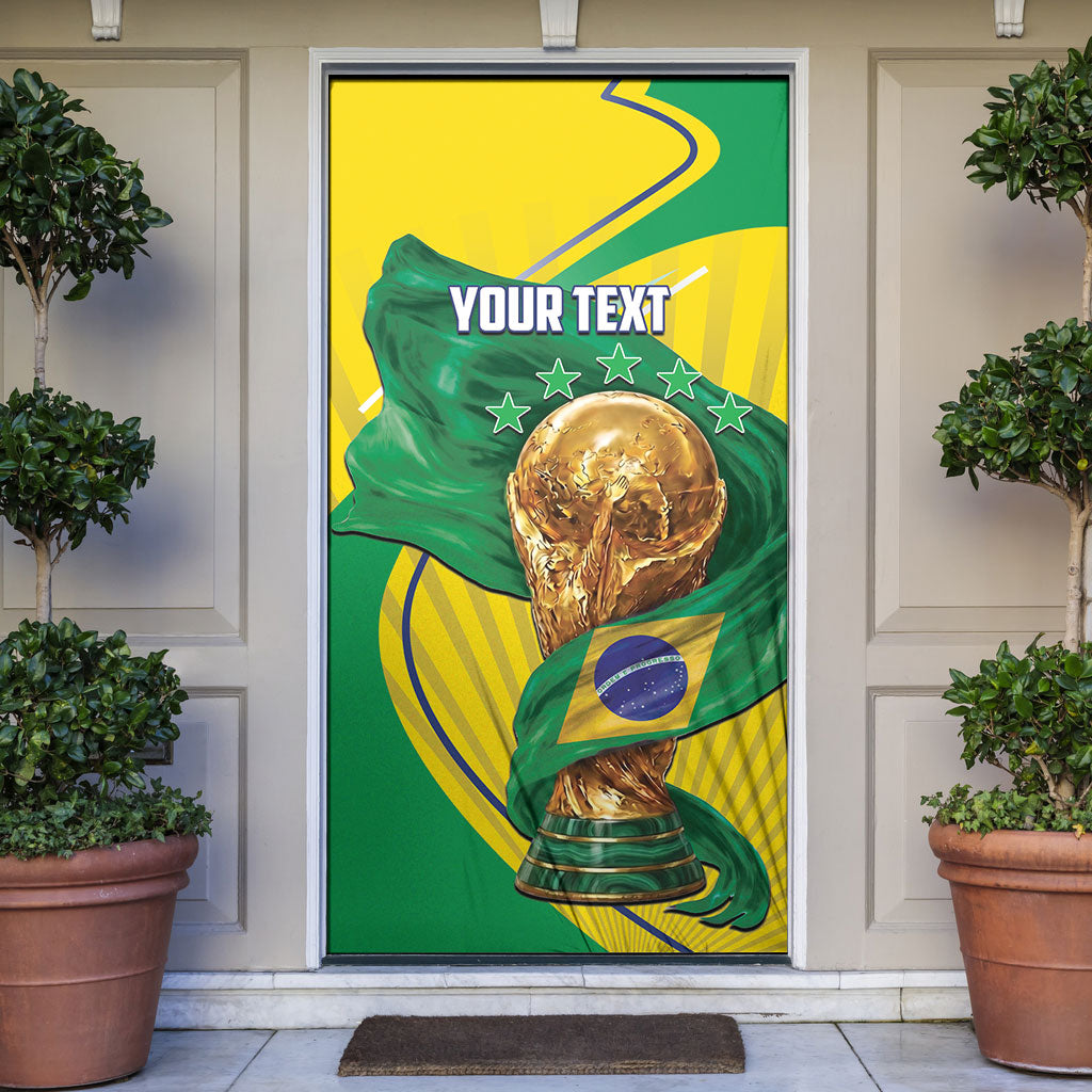 Personalized Brazil Football 2026 Door Cover Born for Glory Let Champions Rise
