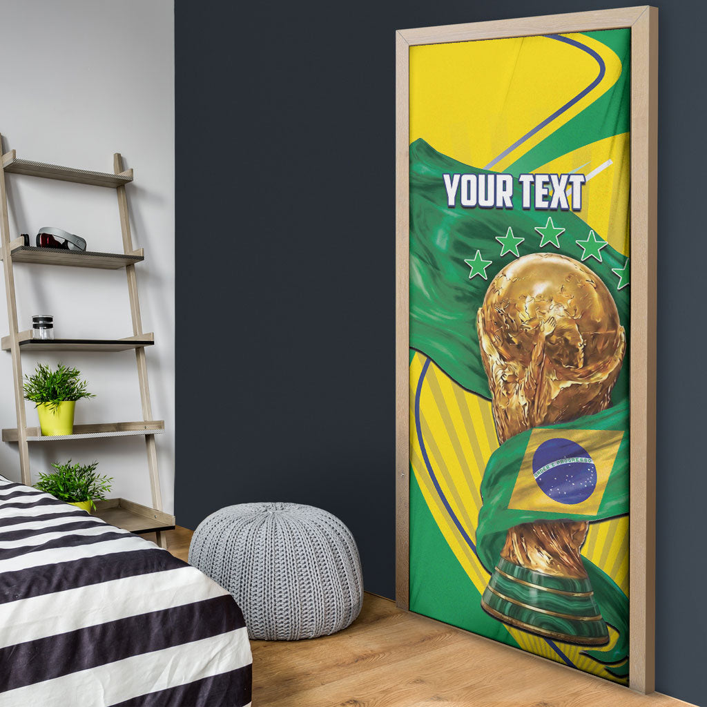 Personalized Brazil Football 2026 Door Cover Born for Glory Let Champions Rise