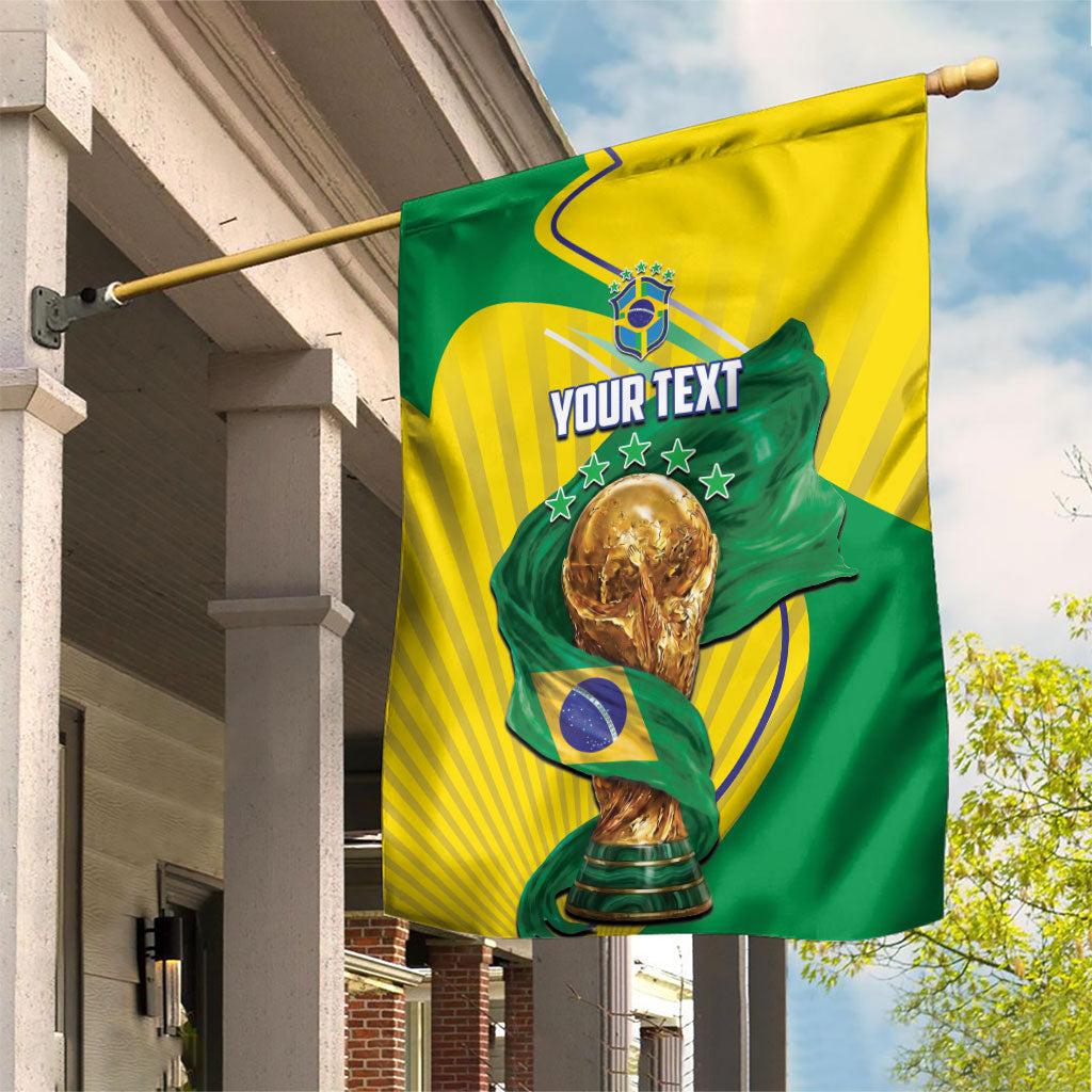 Personalized Brazil Football 2026 Garden Flag Born for Glory Let Champions Rise