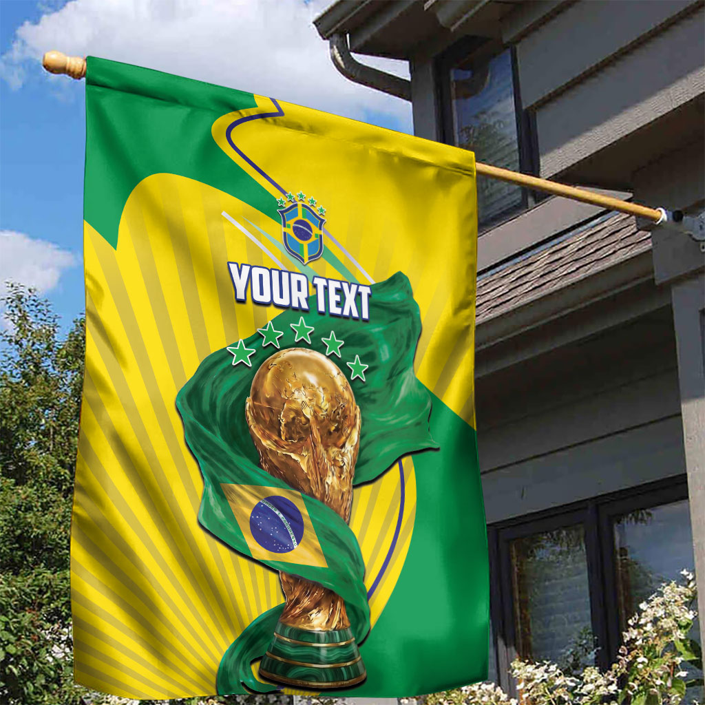 Personalized Brazil Football 2026 Garden Flag Born for Glory Let Champions Rise