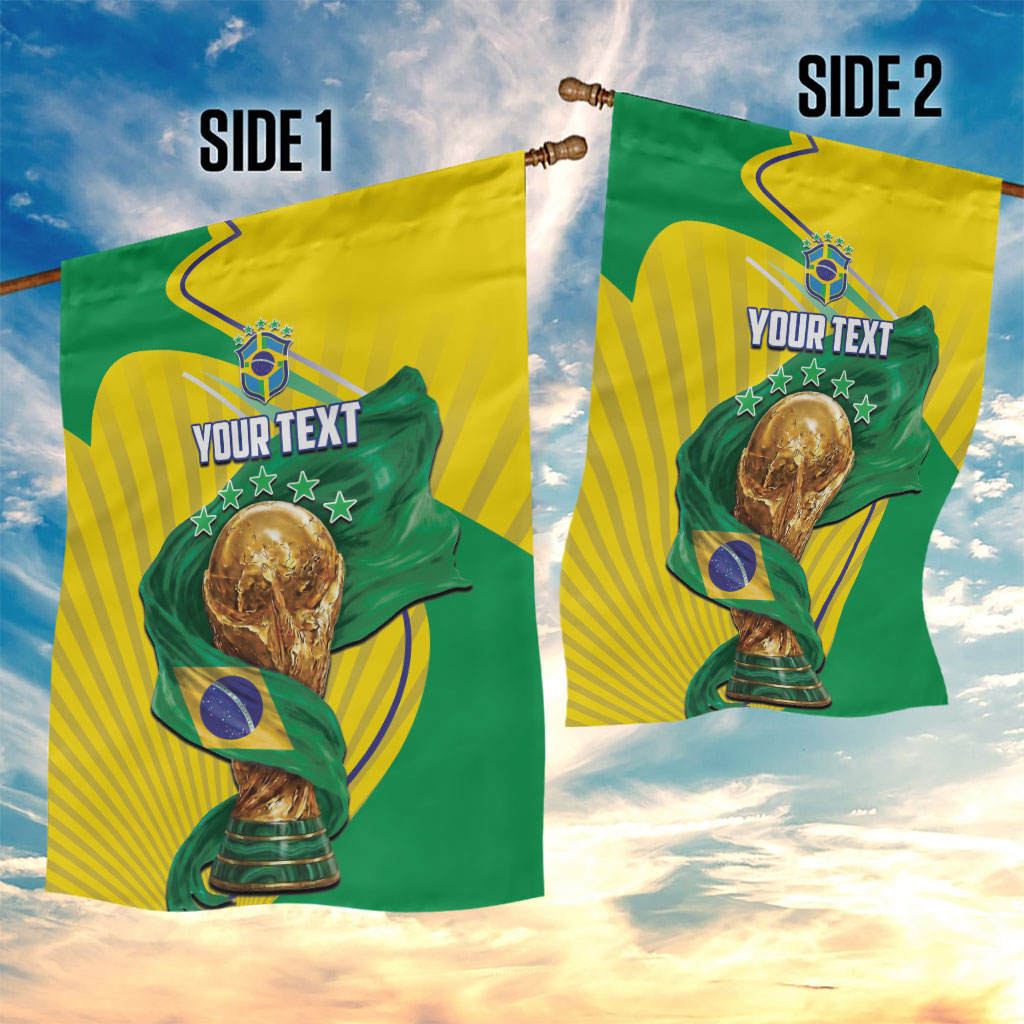 Personalized Brazil Football 2026 Garden Flag Born for Glory Let Champions Rise