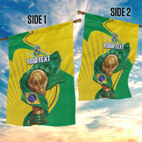 Personalized Brazil Football 2026 Garden Flag Born for Glory Let Champions Rise