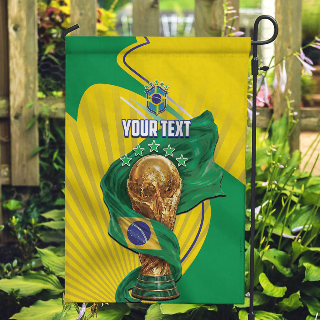 Personalized Brazil Football 2026 Garden Flag Born for Glory Let Champions Rise