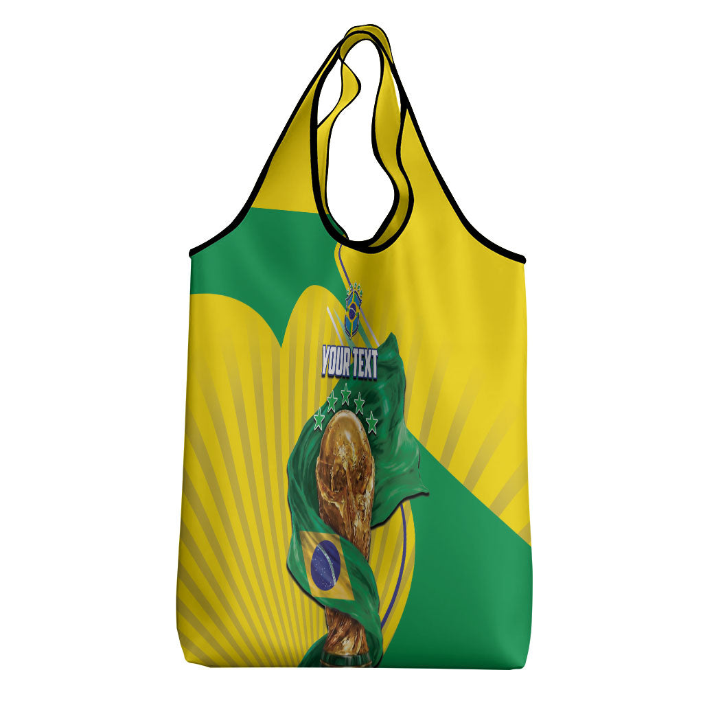 Personalized Brazil Football 2026 Grocery Bag Born for Glory Let Champions Rise