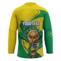 Personalized Brazil Football 2026 Hockey Jersey Born for Glory Let Champions Rise